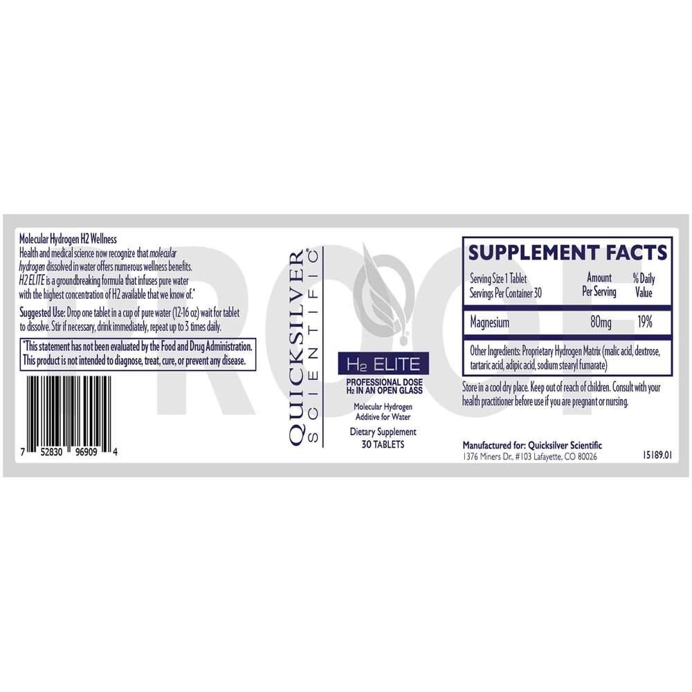 H2 Elite® – Molecular Hydrogen Antioxidant