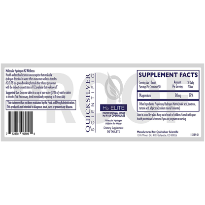 H2 Elite® – Molecular Hydrogen Antioxidant