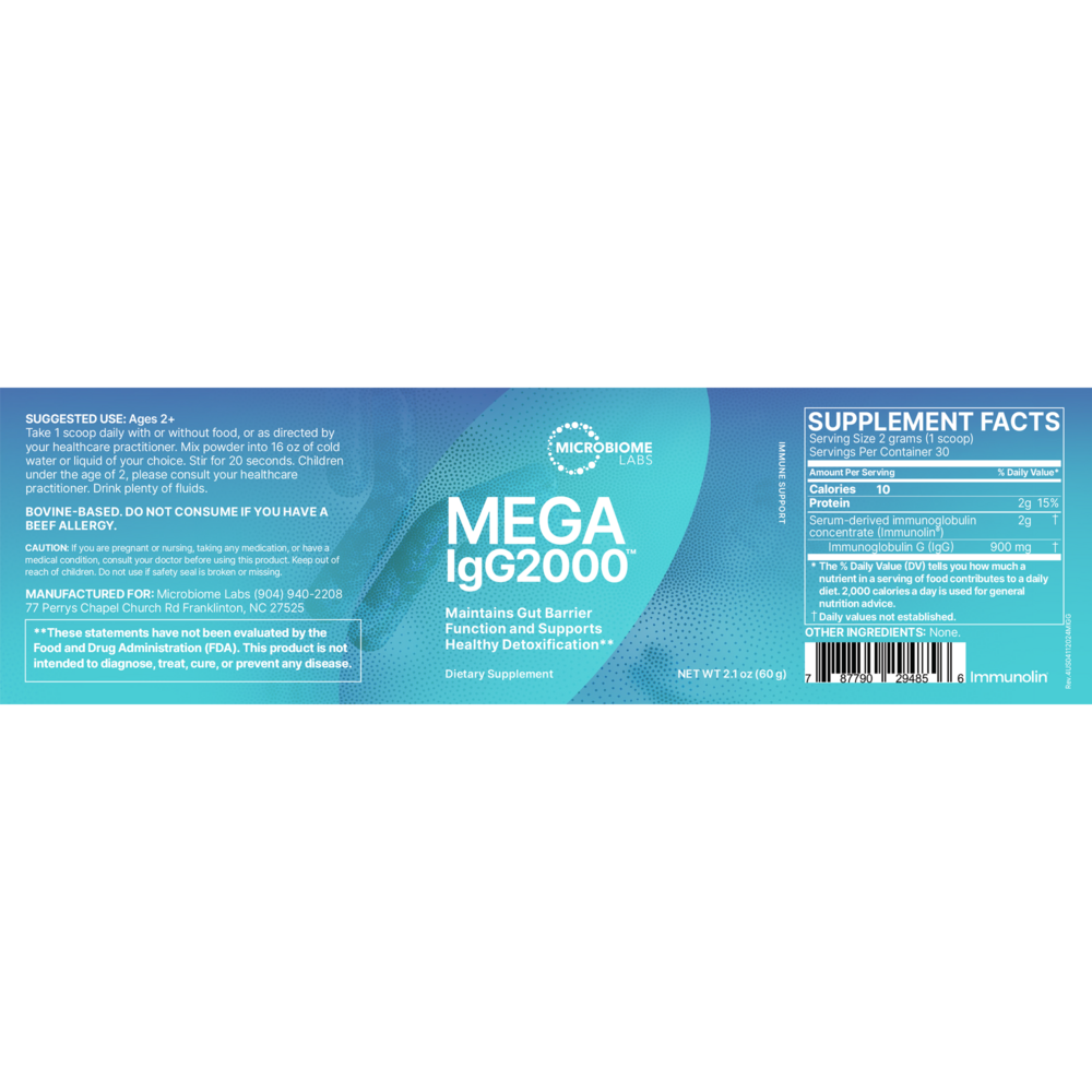 MegaIgG2000™ Powder – Dairy-Free Immunoglobulin for Gut Health