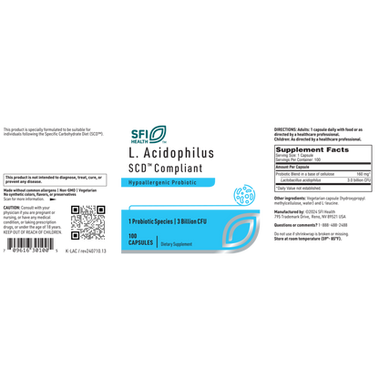 L. Acidophilus – Gut & Vaginal Probiotic Support
