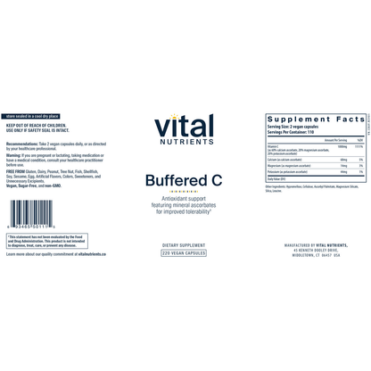 Buffered C 500mg Gentle Vitamin C for sensitive individuals*