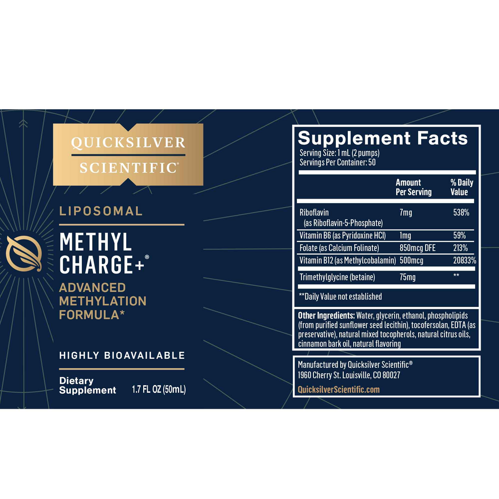 Methyl Charge+® – 1.7 FL OZ Advanced Methylation Support