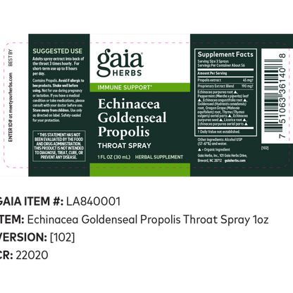 Echinacea/Gold Propolis Throat Spray