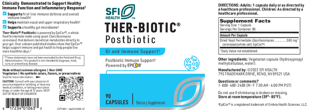 Ther-Biotic® Postbiotic – Immune & Gut Support