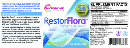 RestorFlora™ – Probiotic & Yeast Blend for Digestive Health