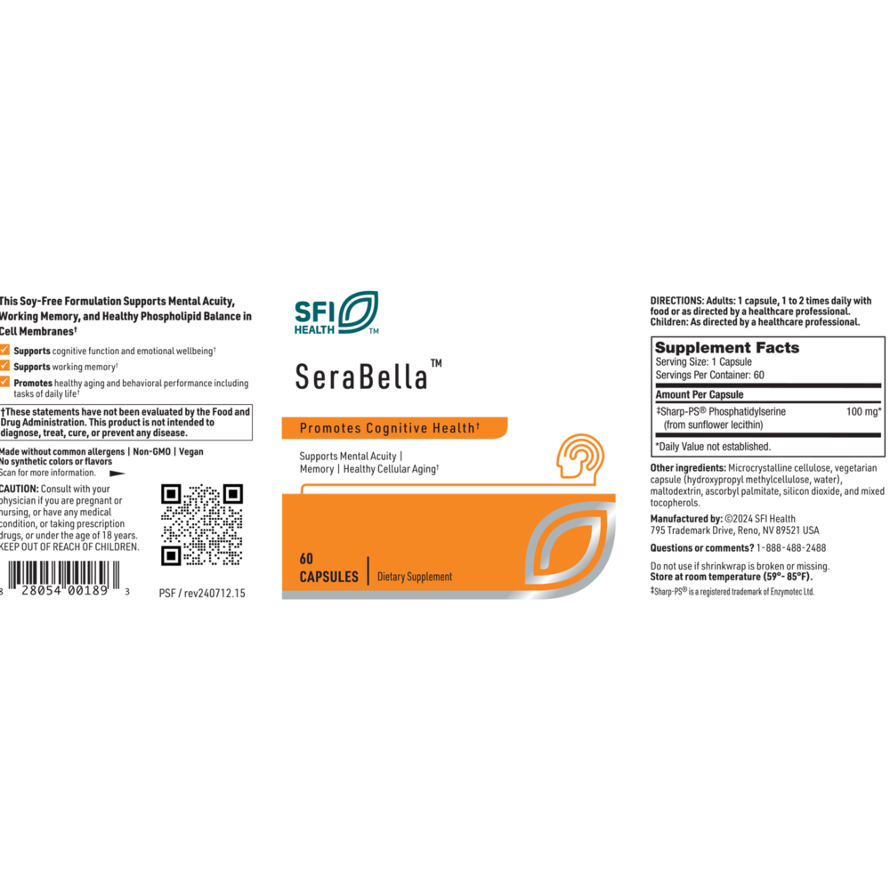 SeraBella™ Phosphatidyl Serine – Cognitive Support