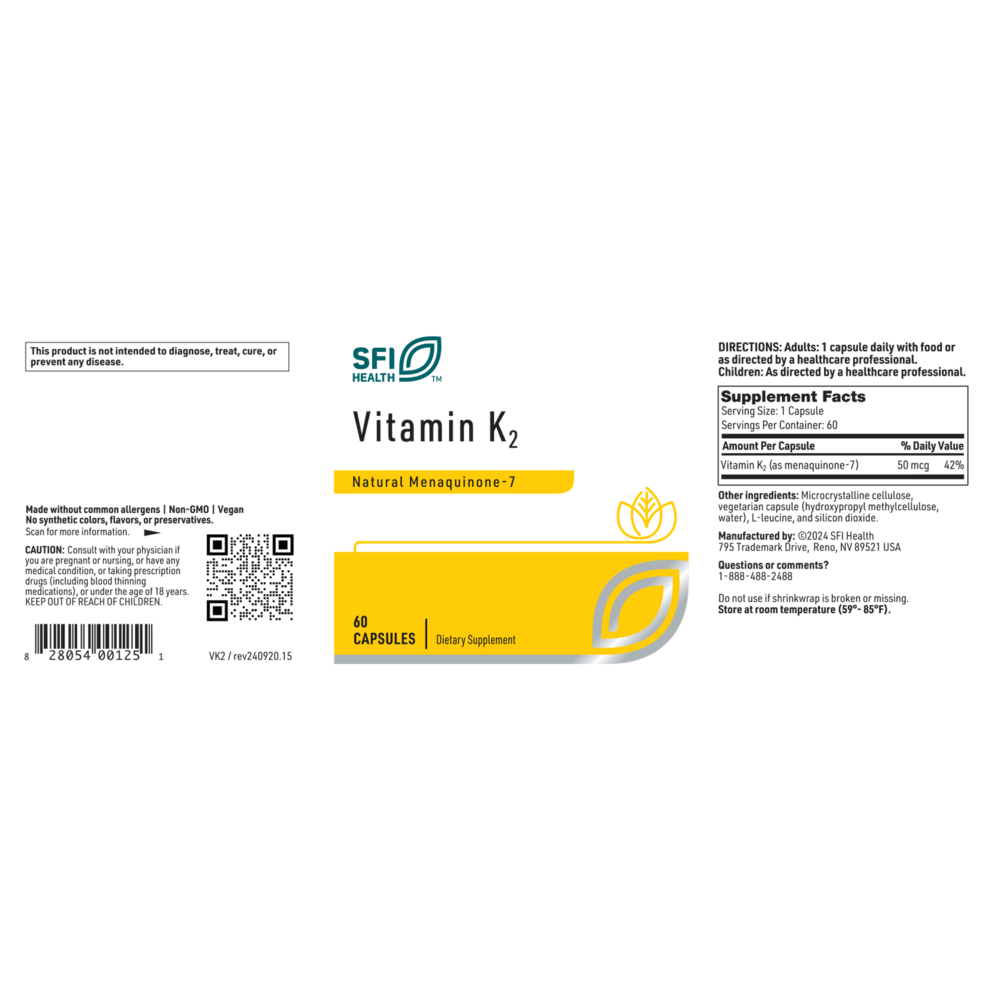Vitamin K2 – Menaquinone-7 for Bone &  Heart Health