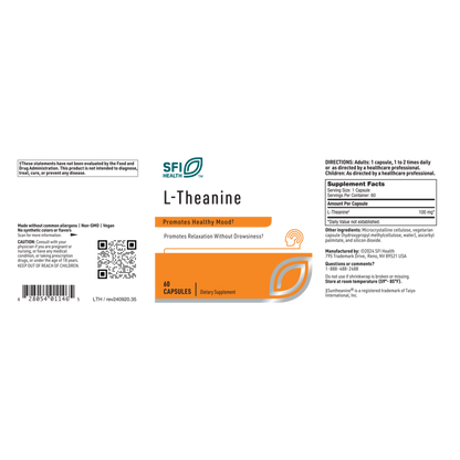 L-Theanine 100 mg – Suntheanine® for Calm Focus