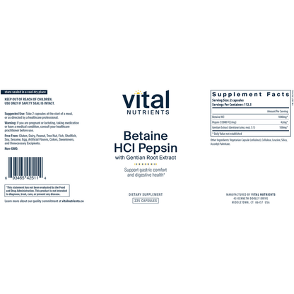 Betaine HCl Pepsin