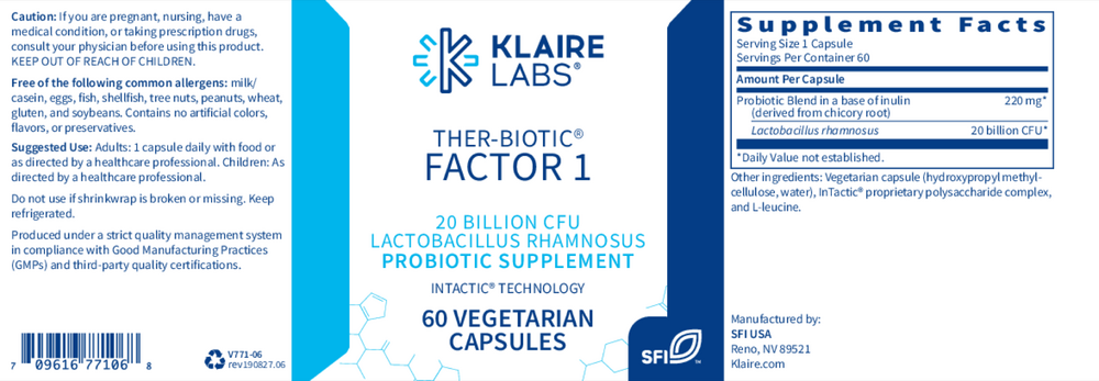 Ther-Biotic® Factor 1 – 20 Billion CFU Probiotic