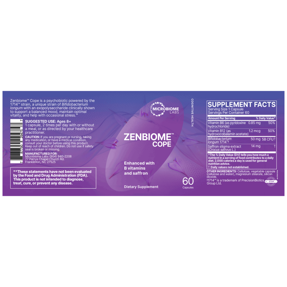 Zenbiome™ Cope – Probiotic for Mood & Stress Relief