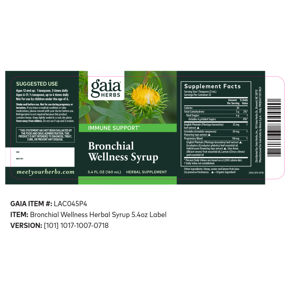 Bronchial Wellness Herbal Syrup