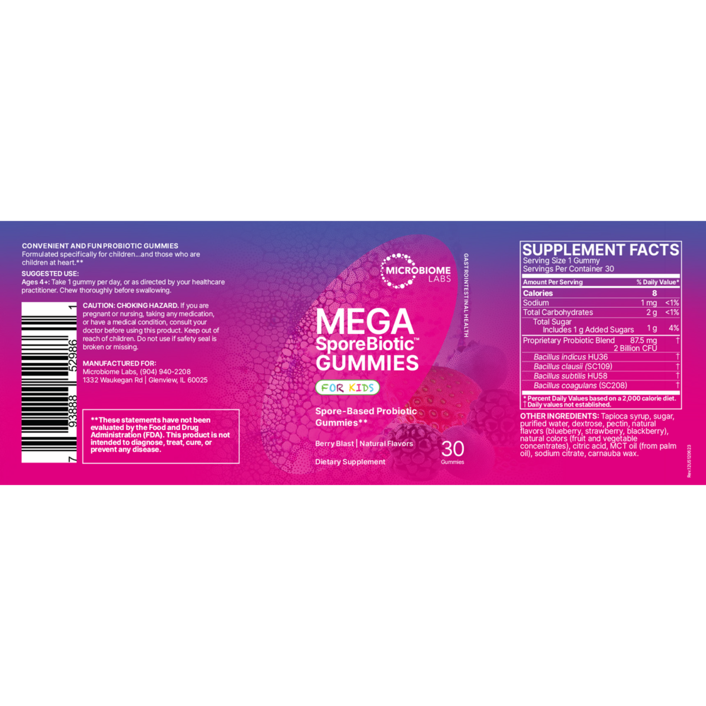 MegaSporeBiotic™ Gummies – Probiotic Support for Children