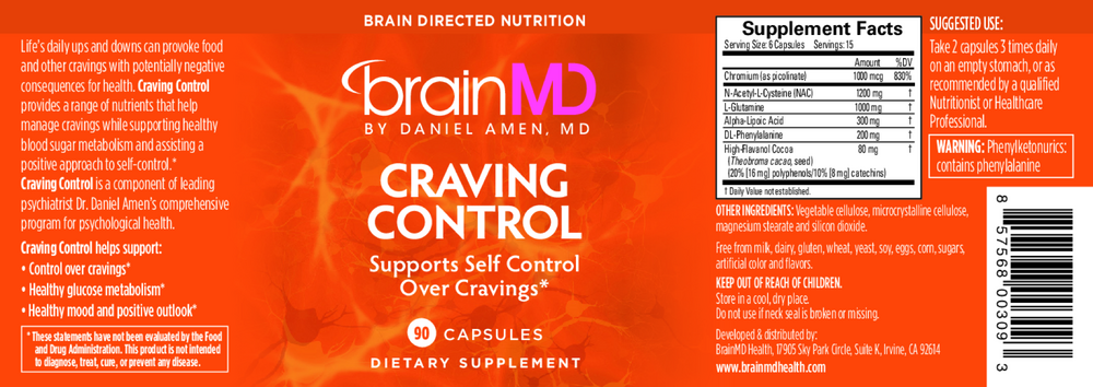 Craving Control – Brain Chemistry & Sugar Craving Support