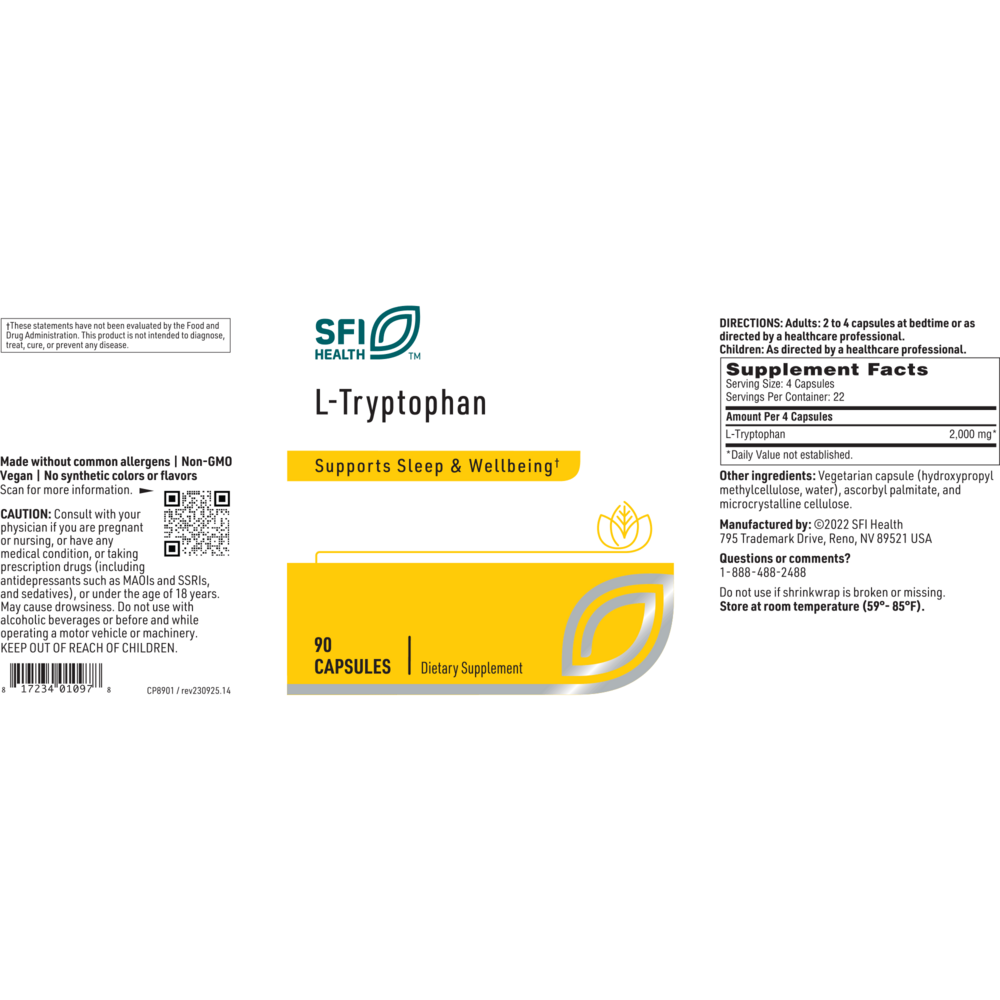L-Tryptophan – Natural Mood & Sleep Support