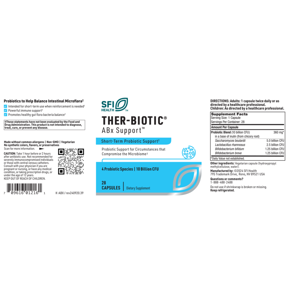 Ther-Biotic® ABx Support™ – Gut Support During Antibiotics