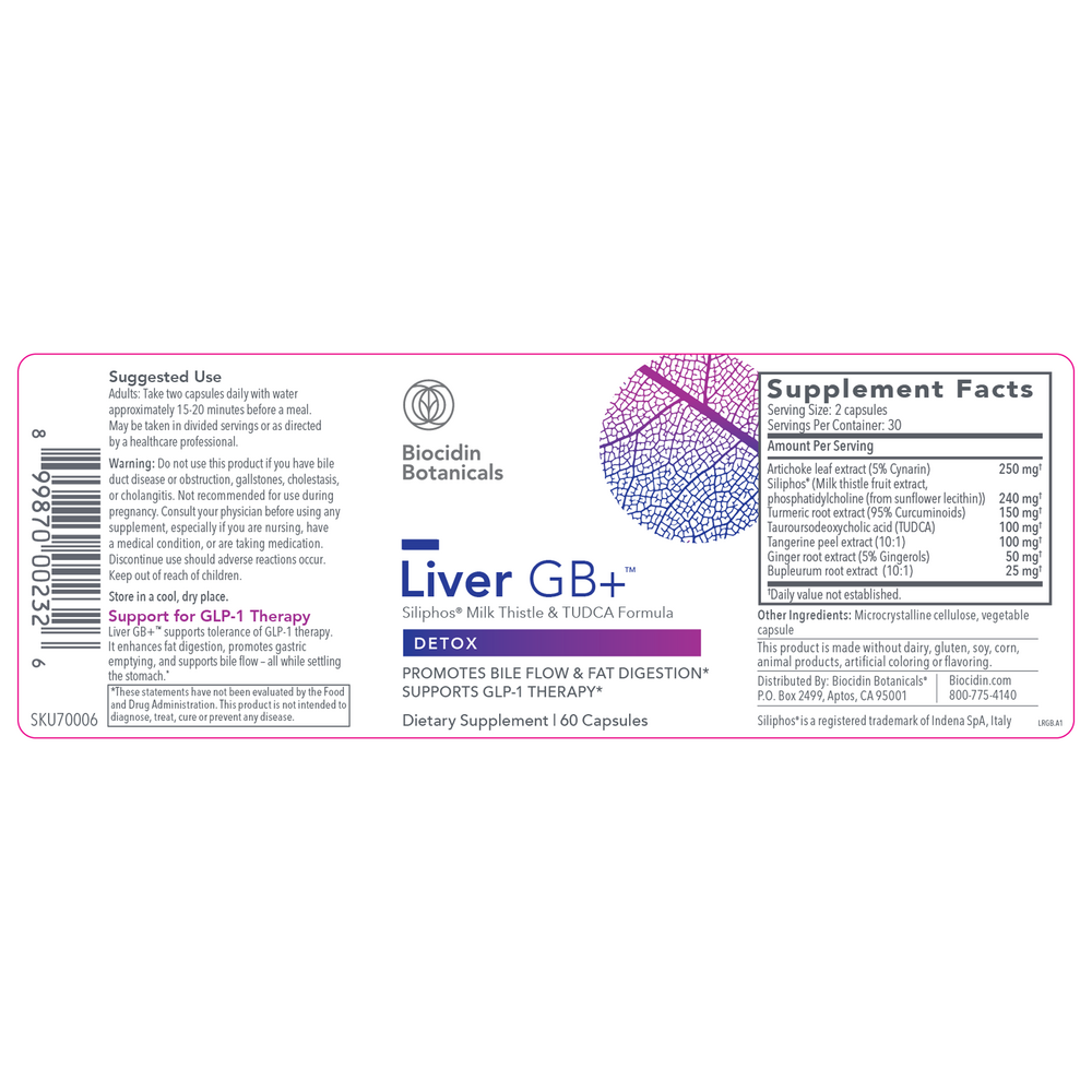 Liver GB+™ – TUDCA & Milk Thistle Liver Support