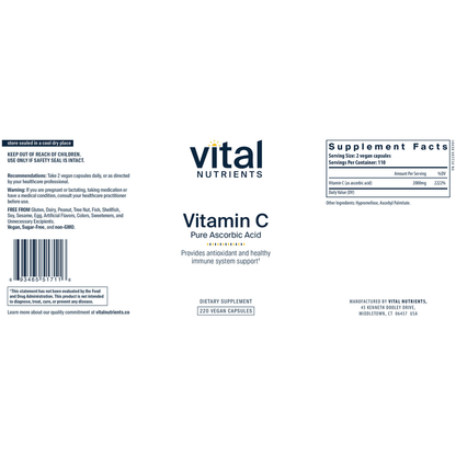 Vitamin C (100% pure ascorbic acid) 1000mg