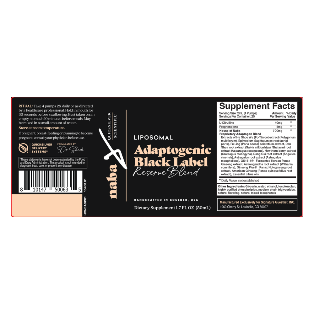 Adaptogenic Reserve Blend – Liposomal Herbal Stress & Hormone Support