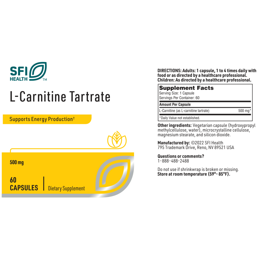 L-Carnitine Tartrate – Cellular Energy & Metabolic Support