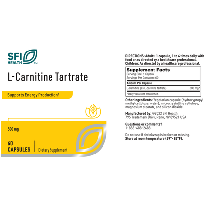 L-Carnitine Tartrate – Cellular Energy & Metabolic Support