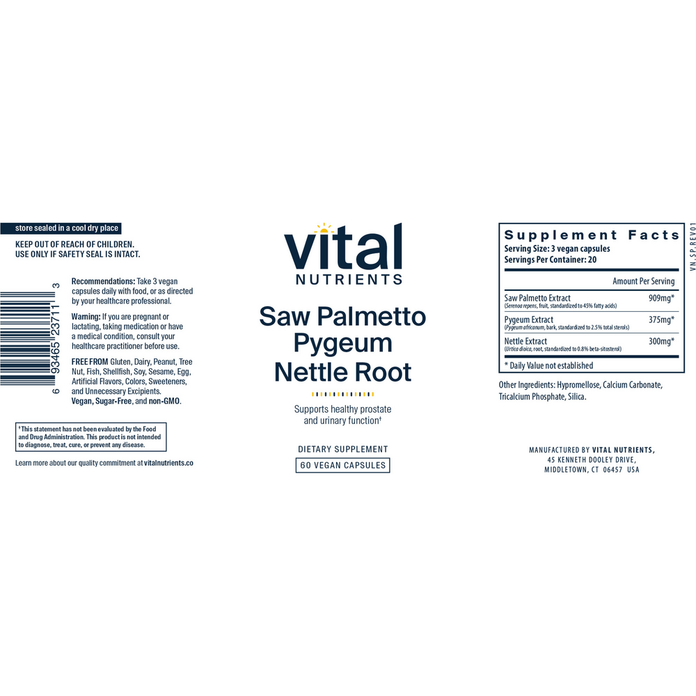 Saw Palmetto Pygeum Nettle Root