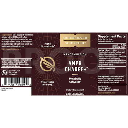 AMPK Charge+® – Fat-Burning & Metabolic Activator 100 mL
