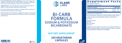 Bi-Carb Formula – Electrolyte & pH Balance Support