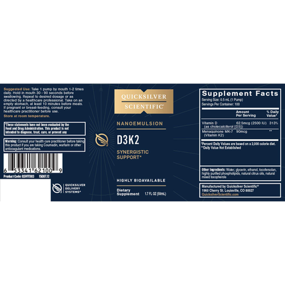 D3K2 – Liquid Nanoemulsified Vitamin D3 + K2