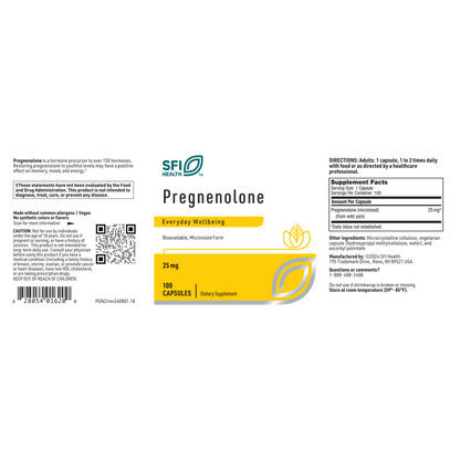 Pregnenolone 25 mg – Neurosteroid & Hormonal Precursor Support