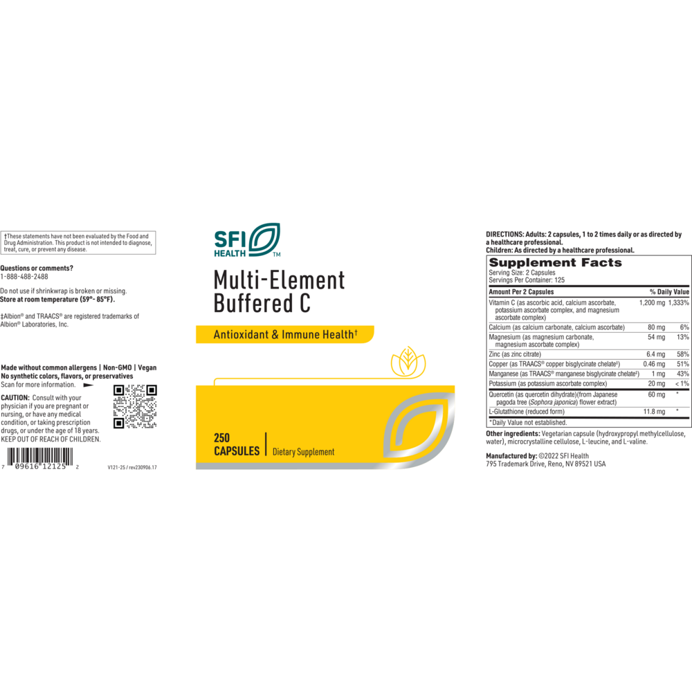 Multi-Element Buffered C – Immune Support