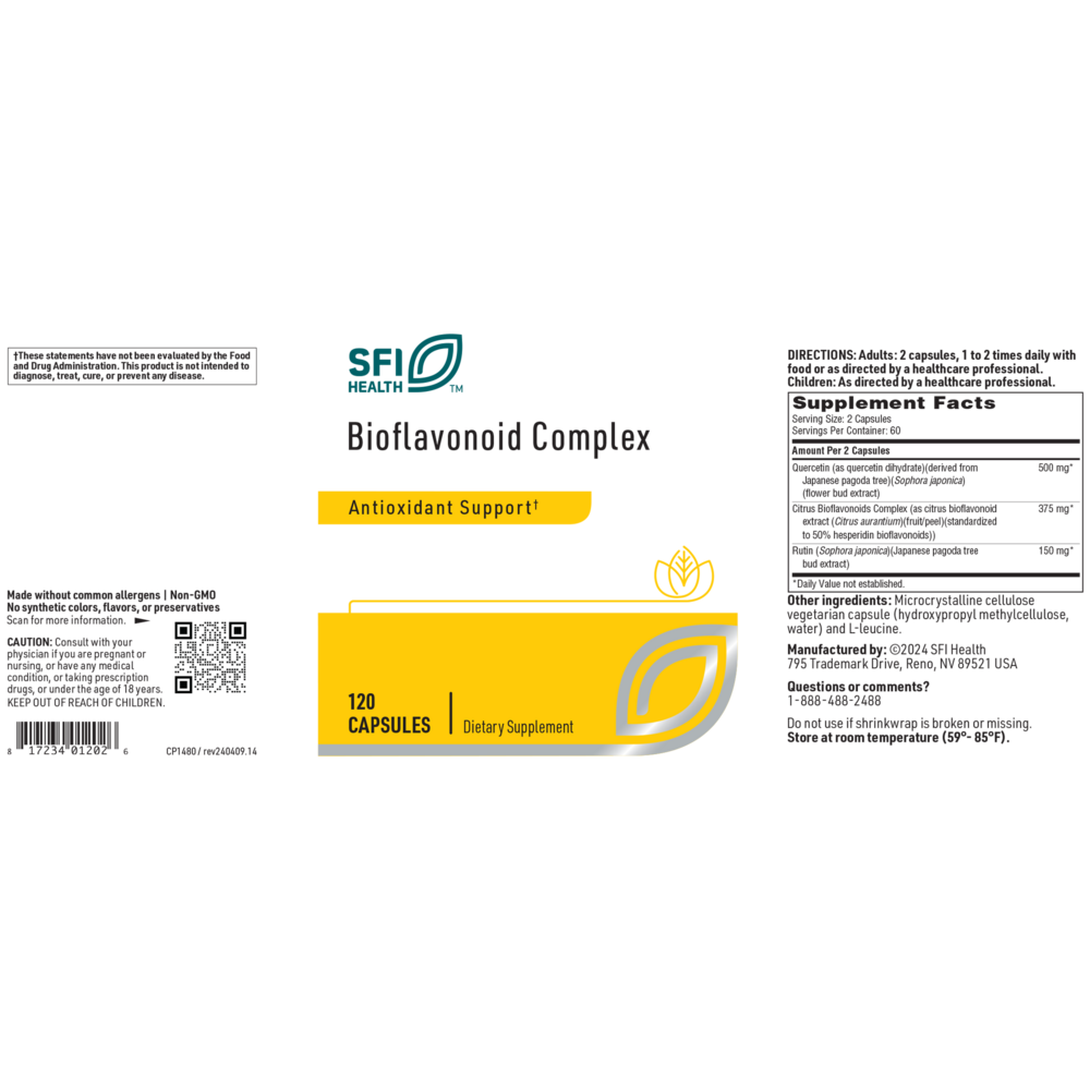 Bioflavonoid Complex with Quercetin – 120 Capsules