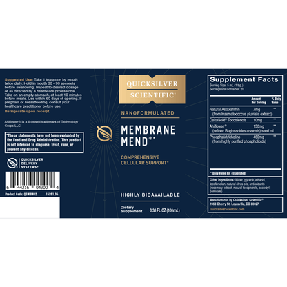 Membrane Mend® – Cellular Membrane & Mitochondrial Support