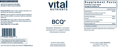 BCQ: Bromelain, Curcumin and Quercetin
