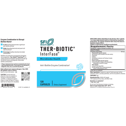 Ther-Biotic® InterFase® – Gut Biofilm Enzyme Support