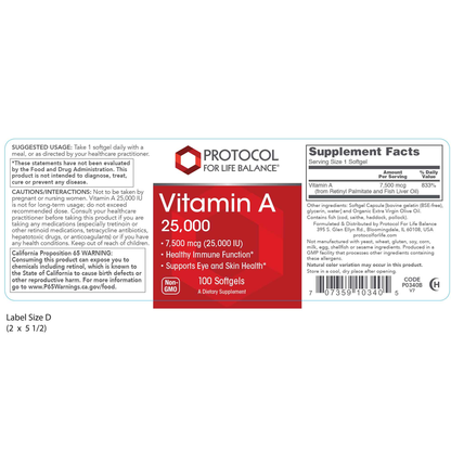 Vitamin A 25,000 IU