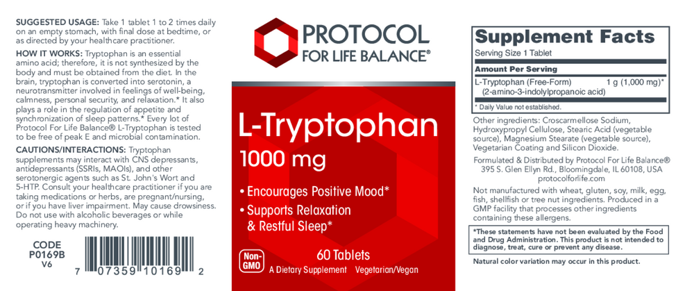 L-Tryptophan 1000mg