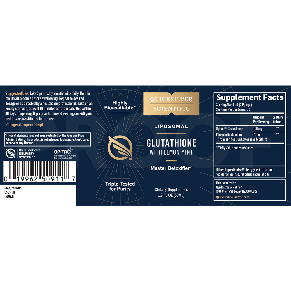 Liposomal Glutathione – Lemon Mint (50 mL)