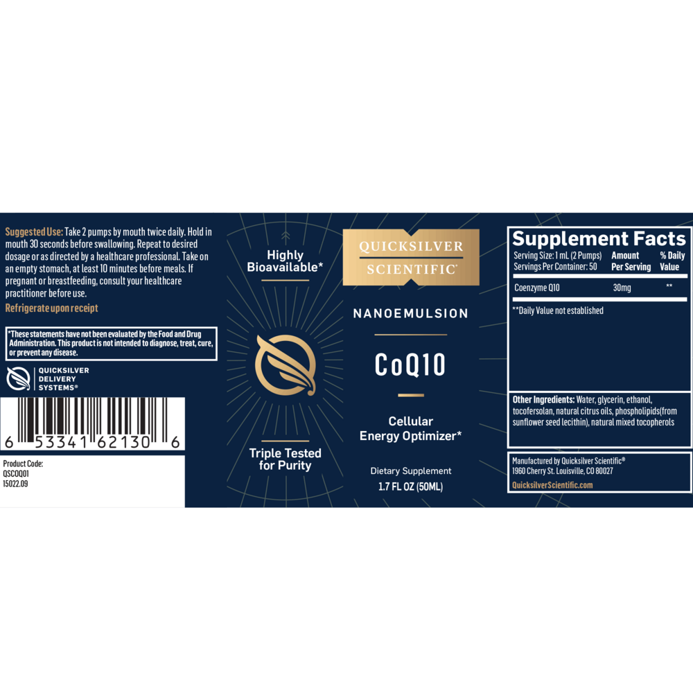 Liposomal CoQ10 – Antioxidant & Heart Support