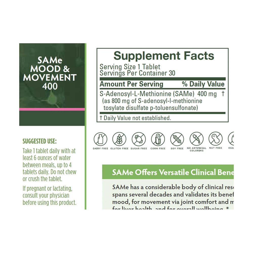 SAMe Mood and Movement 400 – Mood & Joint Support