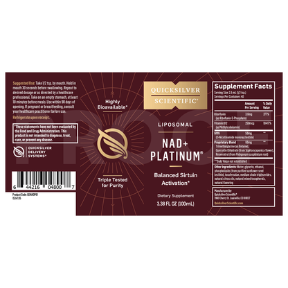 NAD+ Platinum® – Liposomal NAD+ & NMN Longevity Support