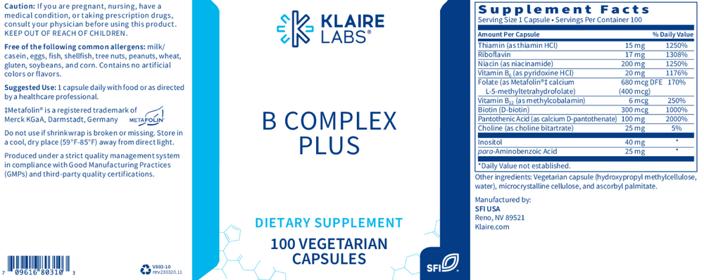 B Complex Plus – High-Potency B Vitamins