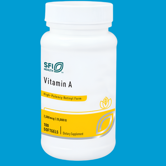 Vitamin A 7,500 mcg (25,000 IU) – Eye & Immune Support