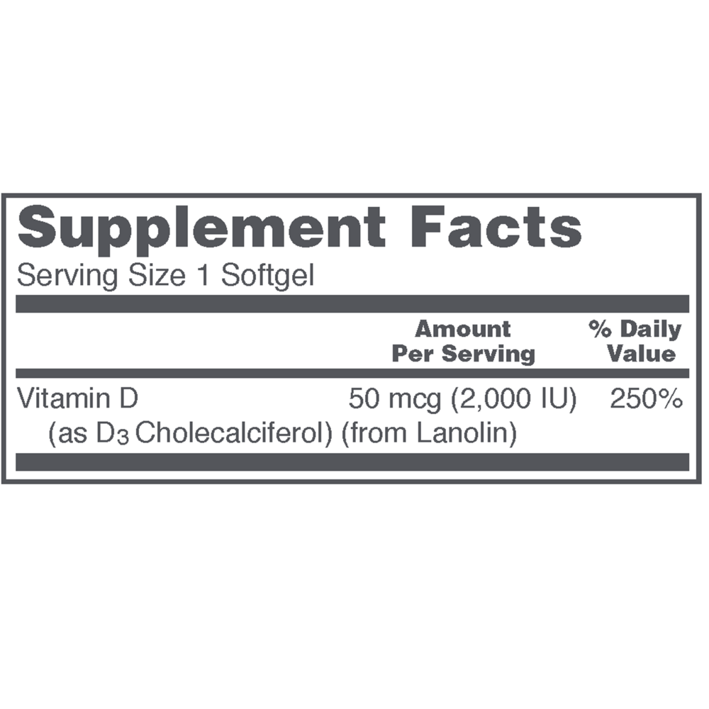 Vitamin D3 2,000IU