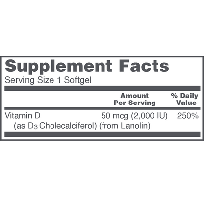 Vitamin D3 2,000IU