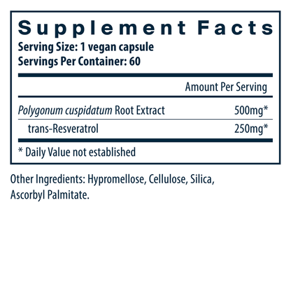 Resveratrol 500mg (California Only)