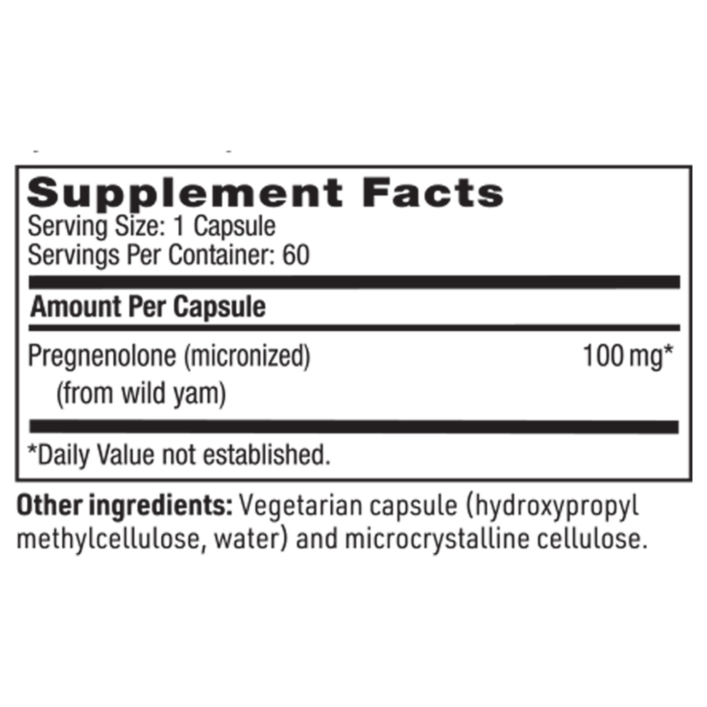 Pregnenolone 100 mg – Cognitive & Hormonal Precursor Support