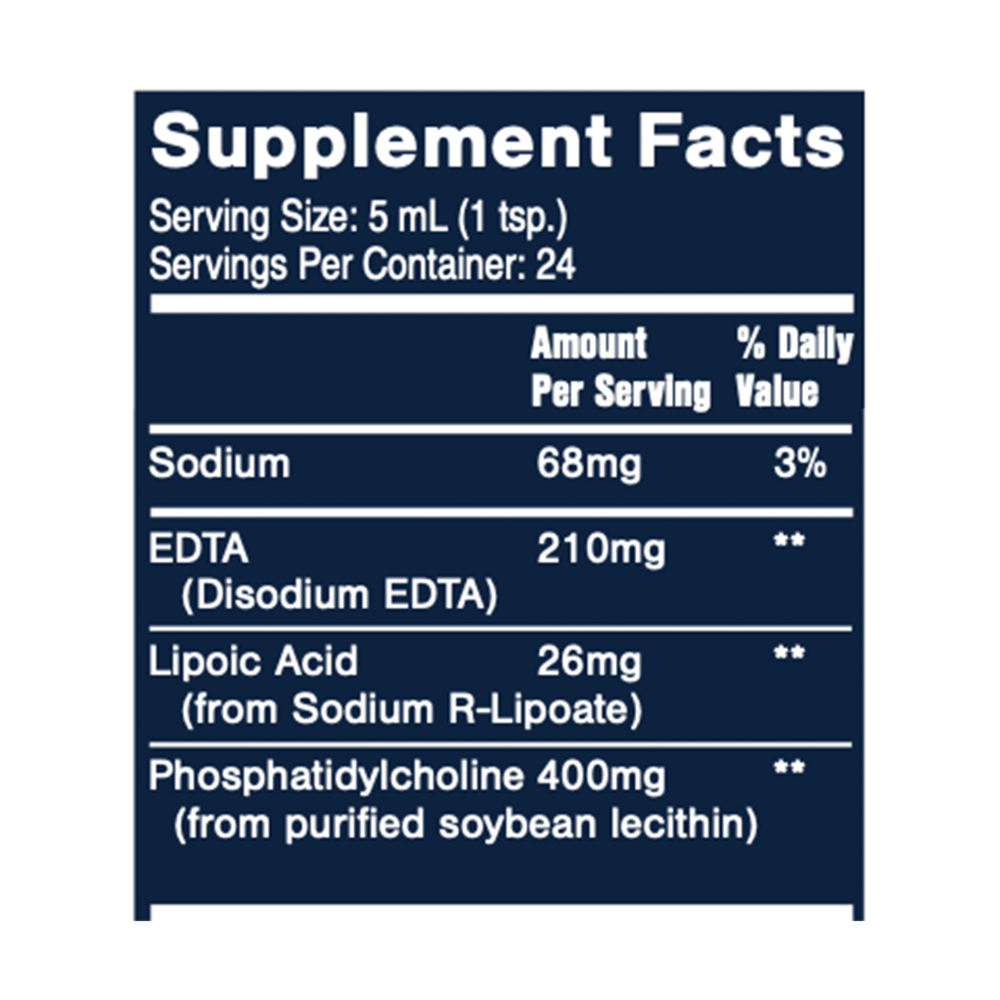 Liposomal EDTA with R-Lipoic Acid