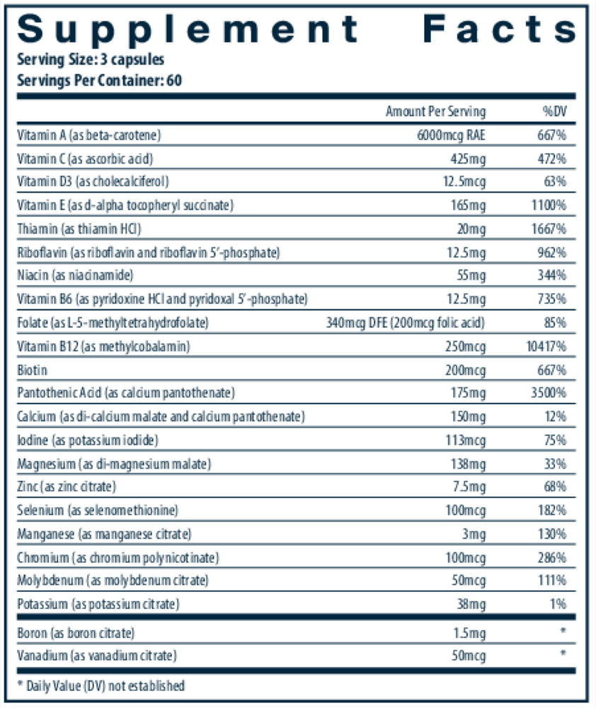 Multi-Nutrients 3 Citrate/Malate (without Copper & without Iron)