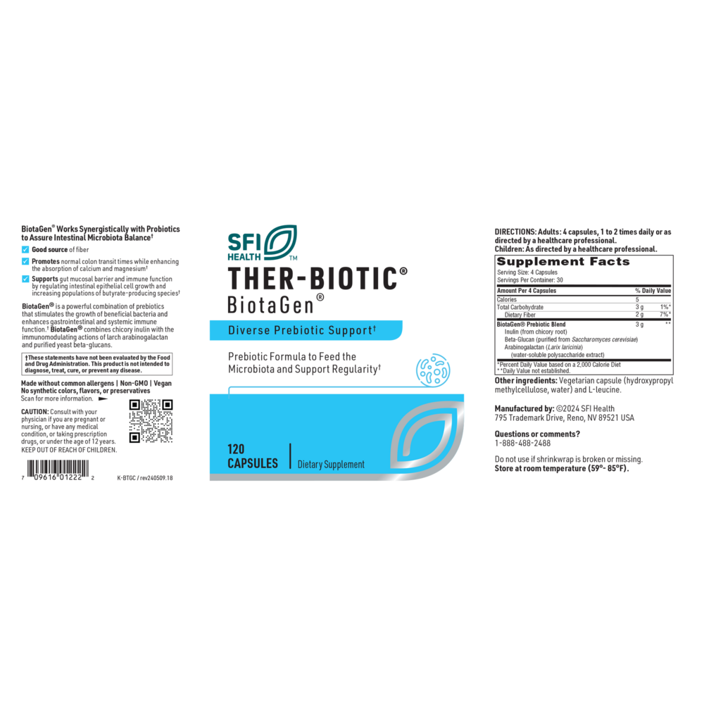 Ther-Biotic® BiotaGen – Prebiotic Gut & Immune Support